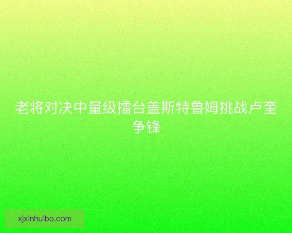 老将对决中量级擂台盖斯特鲁姆挑战卢奎争锋