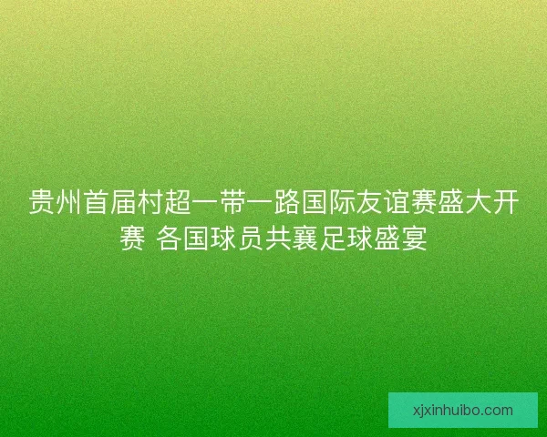 贵州首届村超一带一路国际友谊赛盛大开赛 各国球员共襄足球盛宴